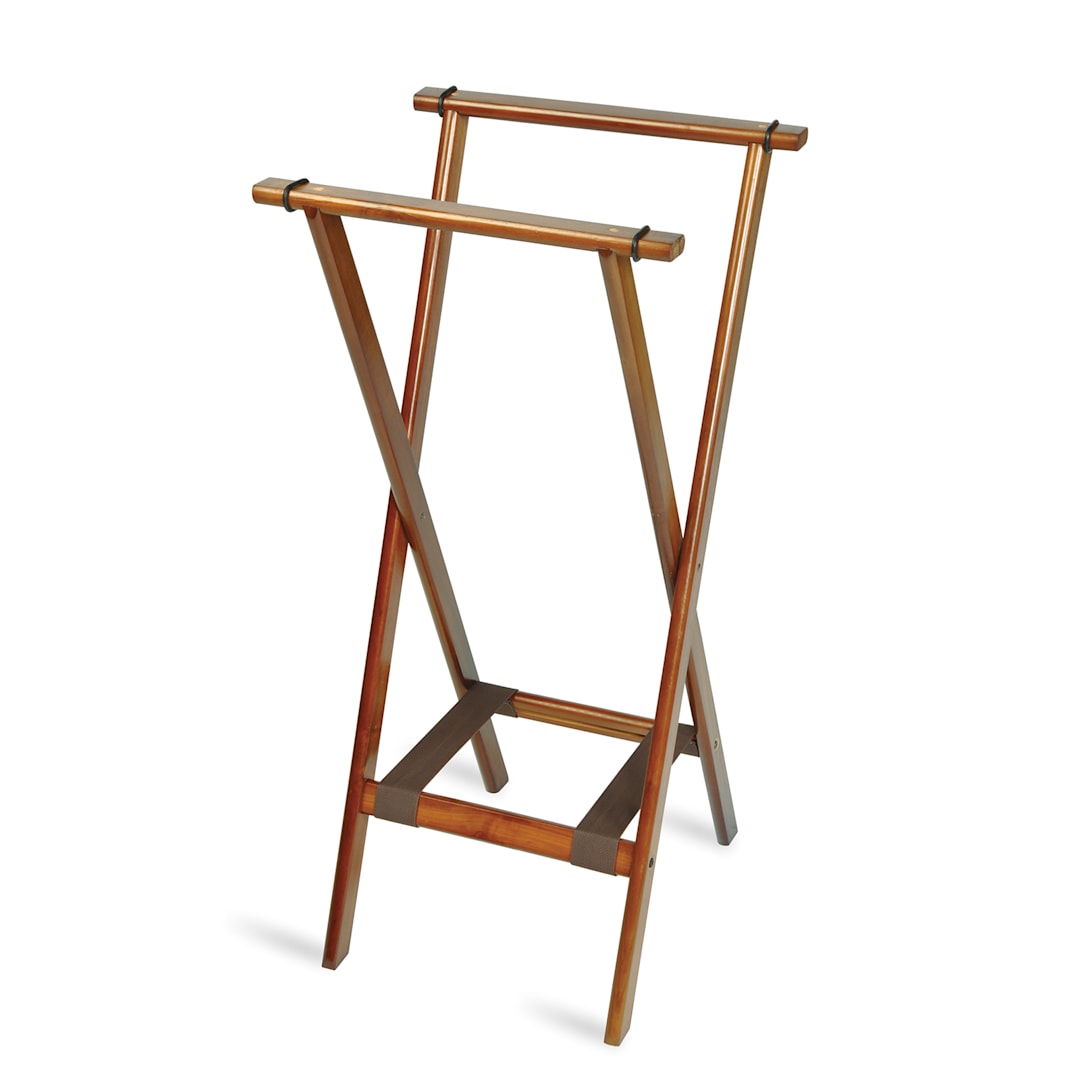 CSL 1178BSO Back Saver Extra Tall Wood Tray Stand / Bottom Straps