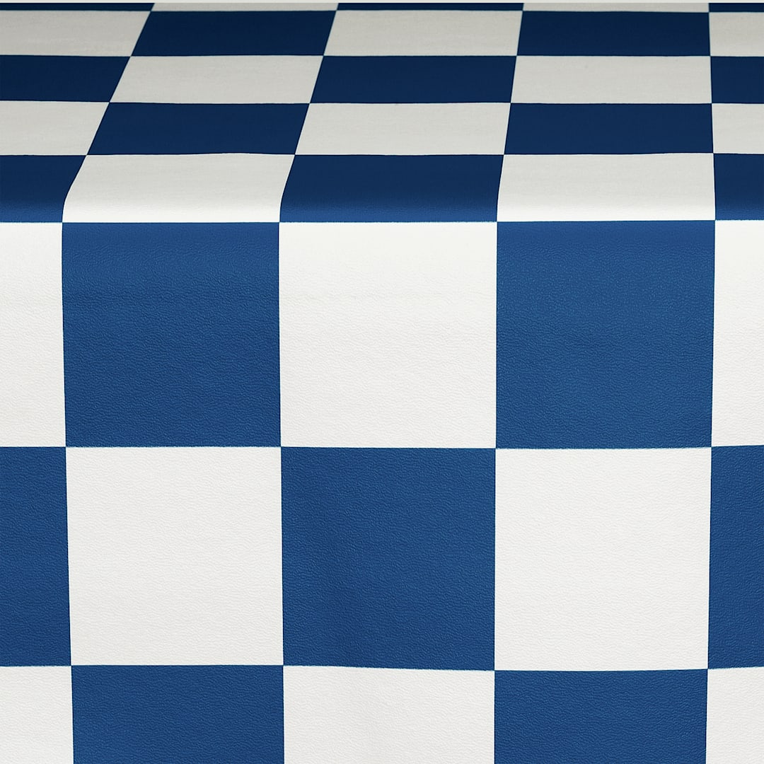 Marko 57414664TM195 Fashion 46" x 64" Navy / White Booth Tablecloth
