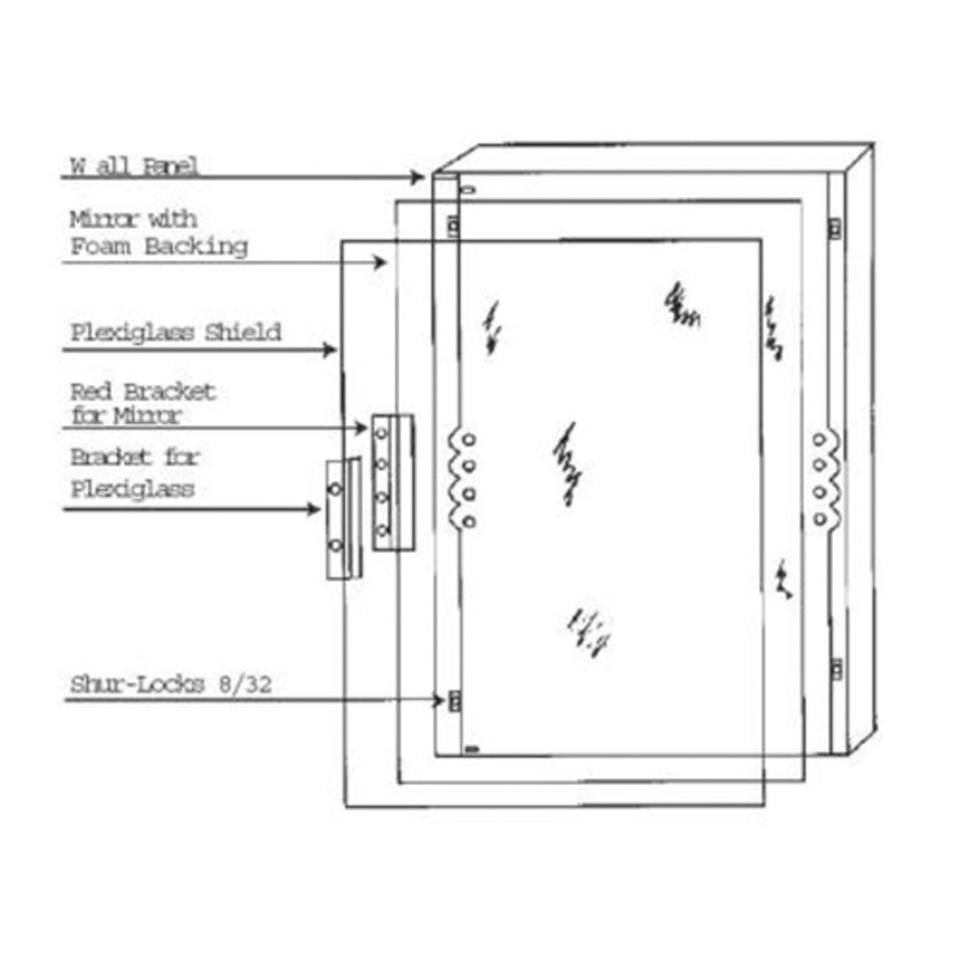 Sentry Mirror™ SMS2030 20" x 30" Anti-Graffiti Mirror