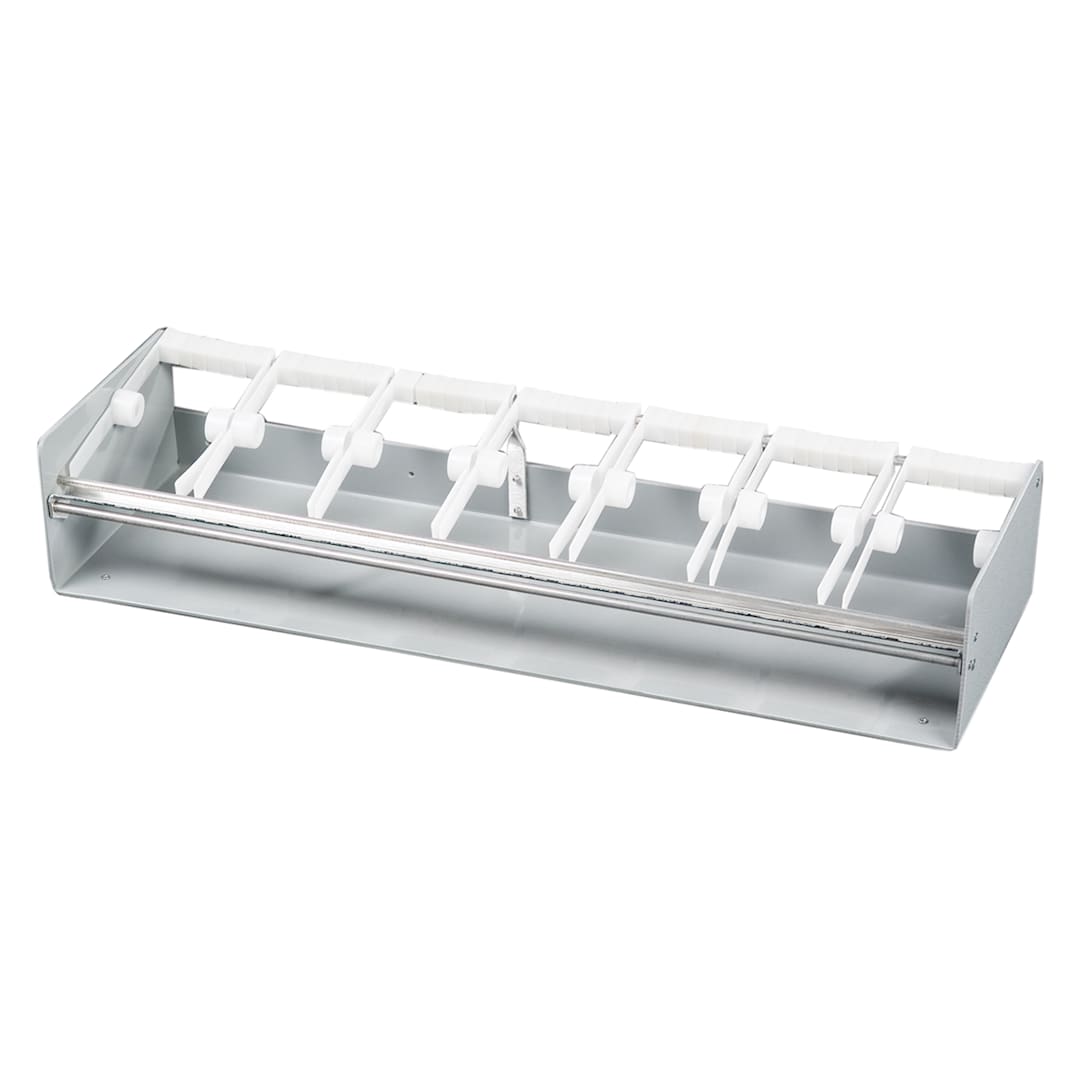 DayMark 112442 White Plastic 3" 7-Slot Label Dispenser