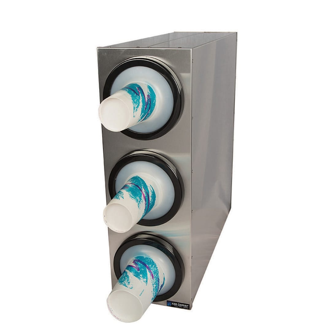 San Jamar® C2803 EZ-Fit® 3-Cup Beverage Cup Dispenser Cabinet