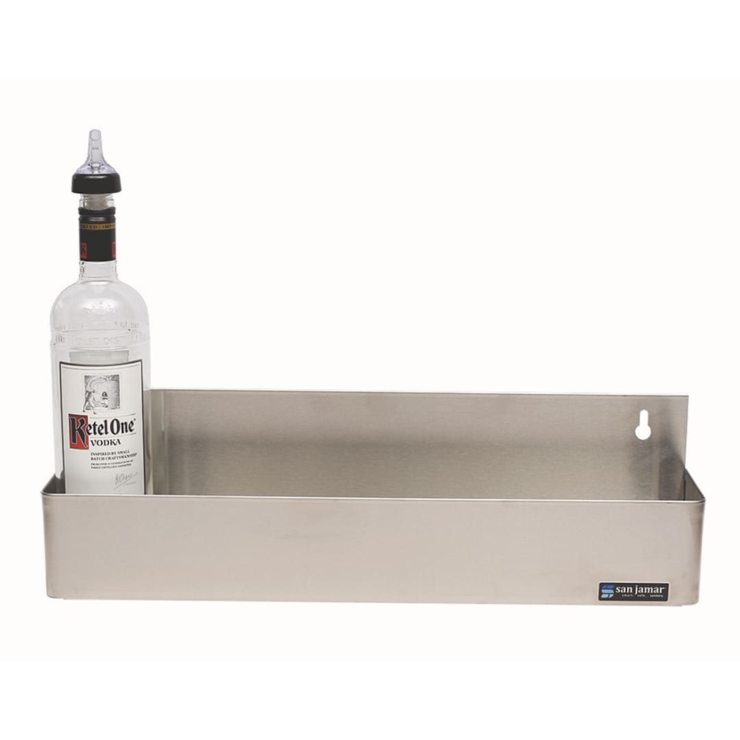 San Jamar® B5522 Stainless Steel 5-Bottle Single Rail Speed Rail