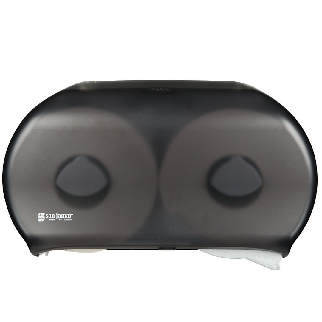 San Jamar® R4000TBK Classic Black Pearl Twin Jumbo Bath Tissue Dispenser
