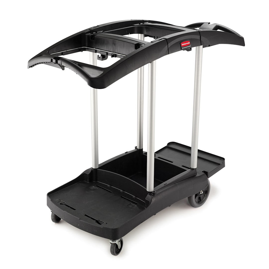 Rubbermaid FG9T7200BLA High Capacity Black Janitor Cart
