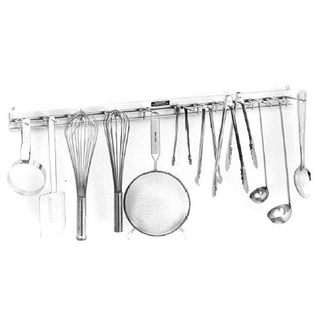 H.A. Sparke SRK-3 Aluminum 36" Utensil Rack with 12 Hangers