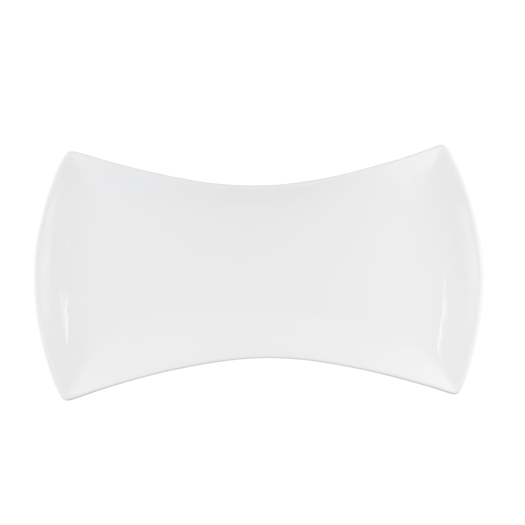 Vertex® China CO-19 Contour White Bow Tie Plate