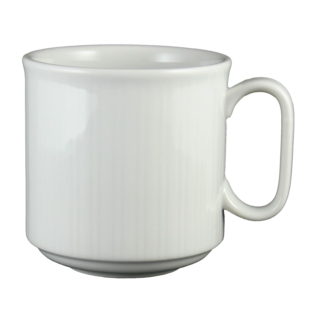 Vertex® China CB-17 Crystal Bay 9 Oz. White Stacking Mug