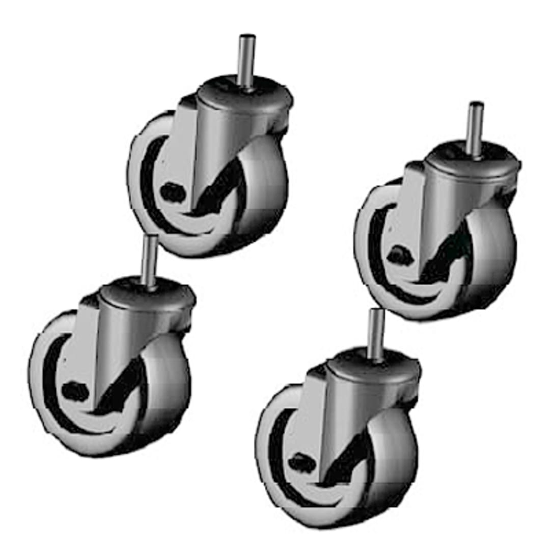 True® 830277 Set of 4 Casters For 1 & 2 Section Units