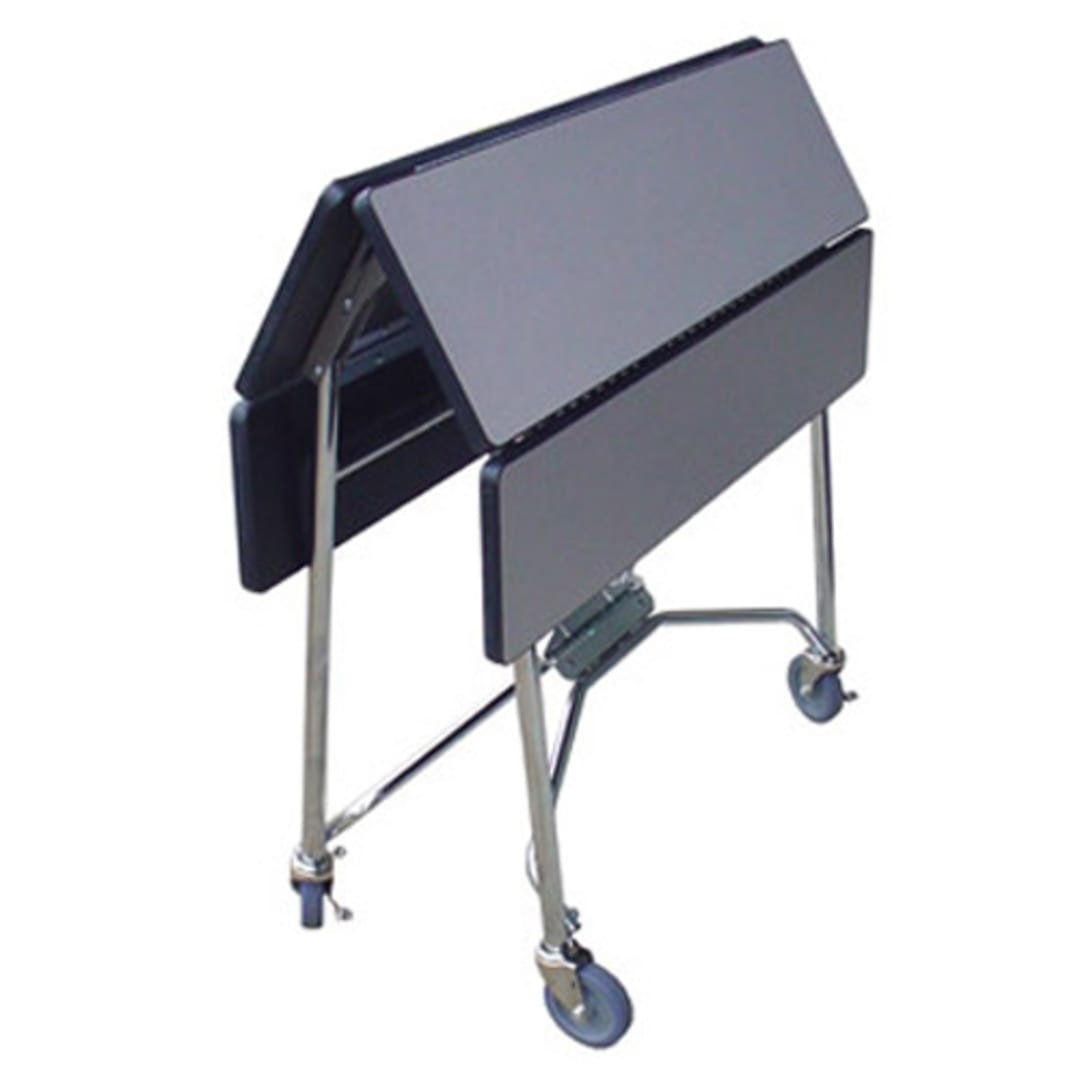 Lakeside® 416 Gray Square Folding Room Service Table With Casters