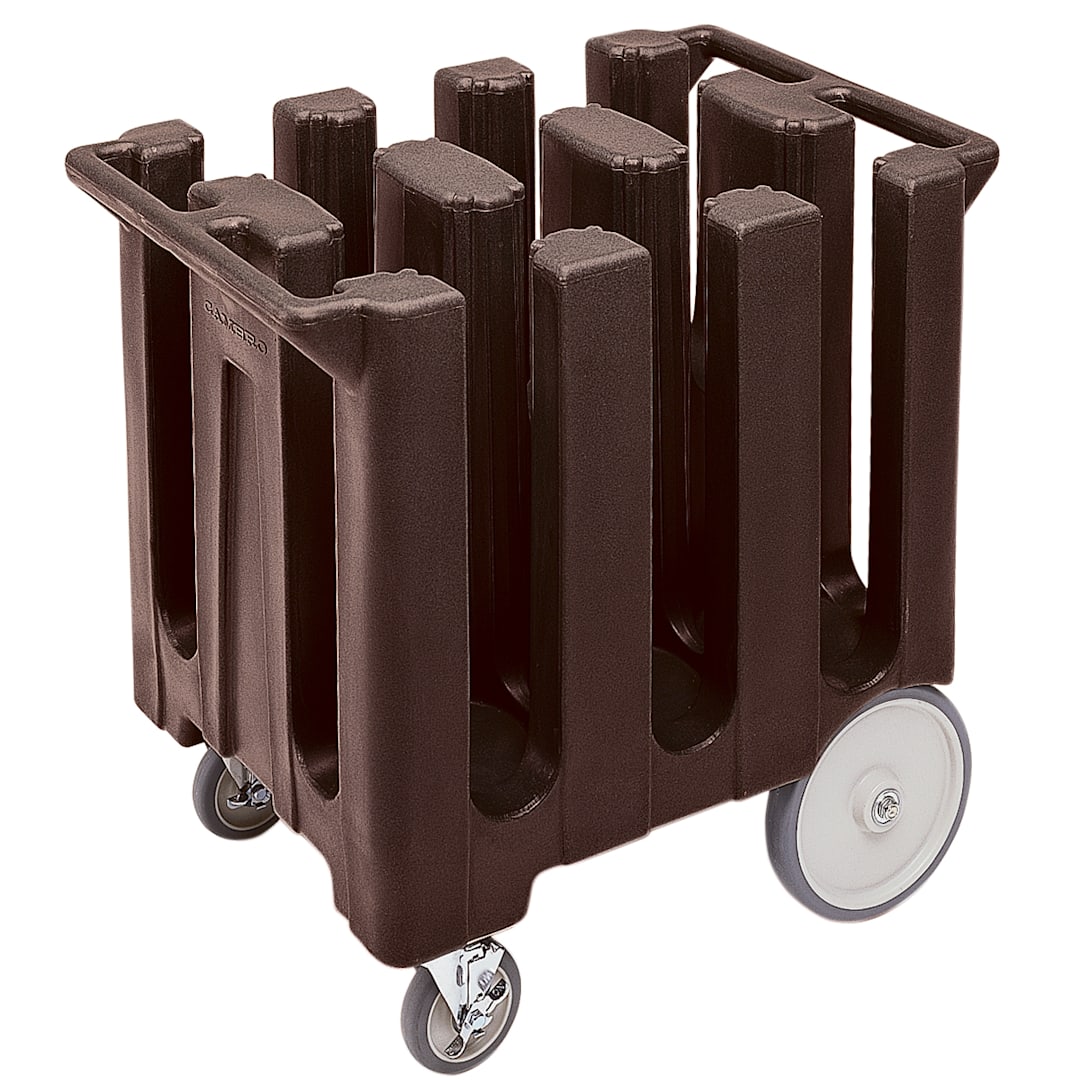 Cambro DC700131 Brown Max Poker Chip Style Dish Caddy with 6 Columns