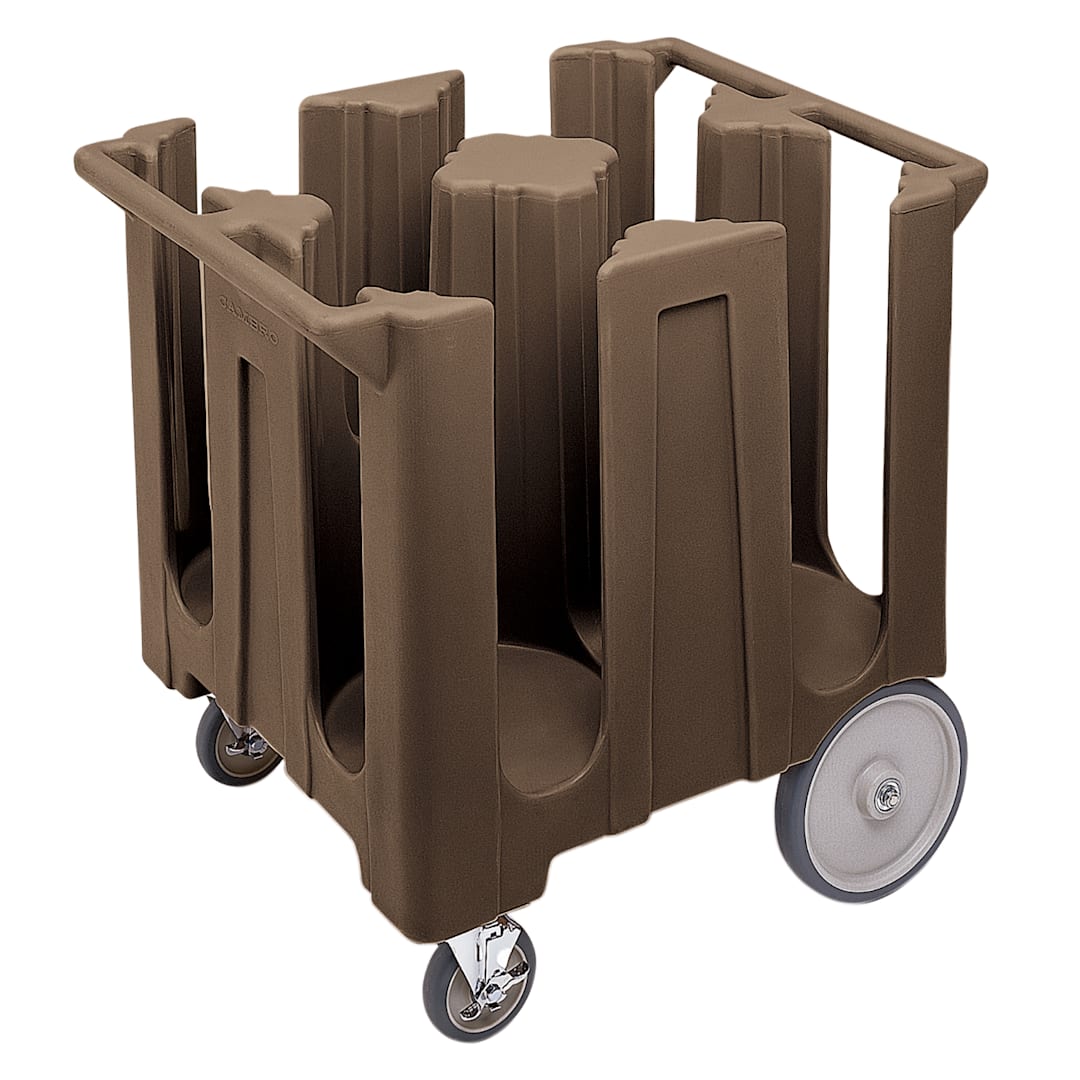 Cambro DC1225131 Dark Brown Poker Chip Style Dish Caddy with 4 Columns