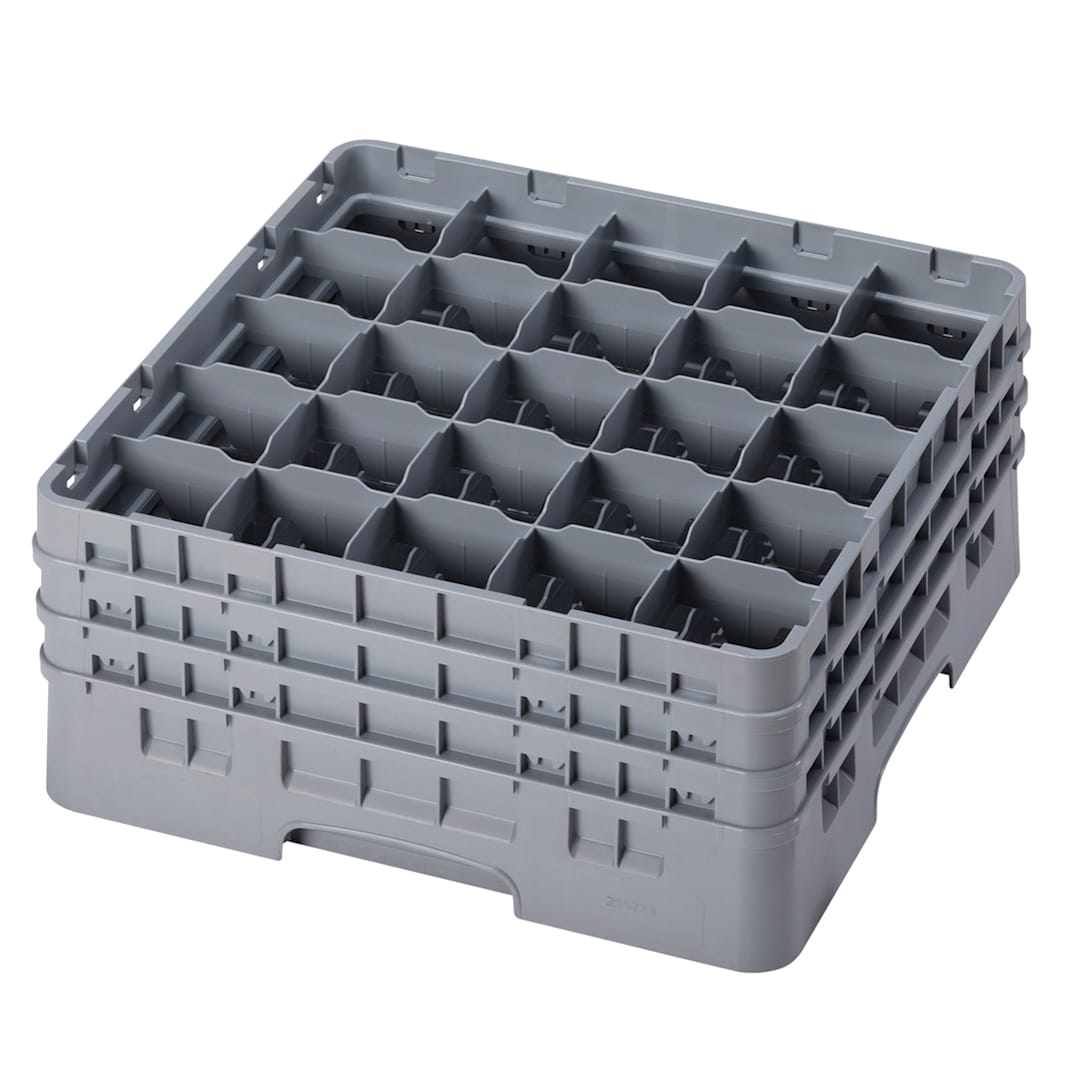 Cambro 25S738151 Camrack Soft Gray 25-Compartment Glass Rack