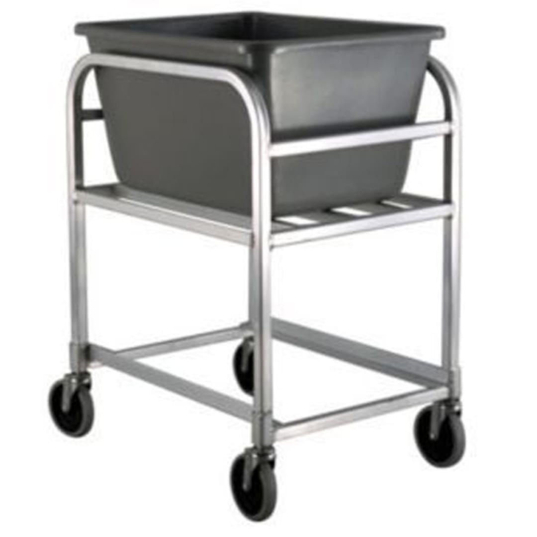 New Age 1275 Aluminum Bulk Cart with Gray 2.25 Bushel Baskets