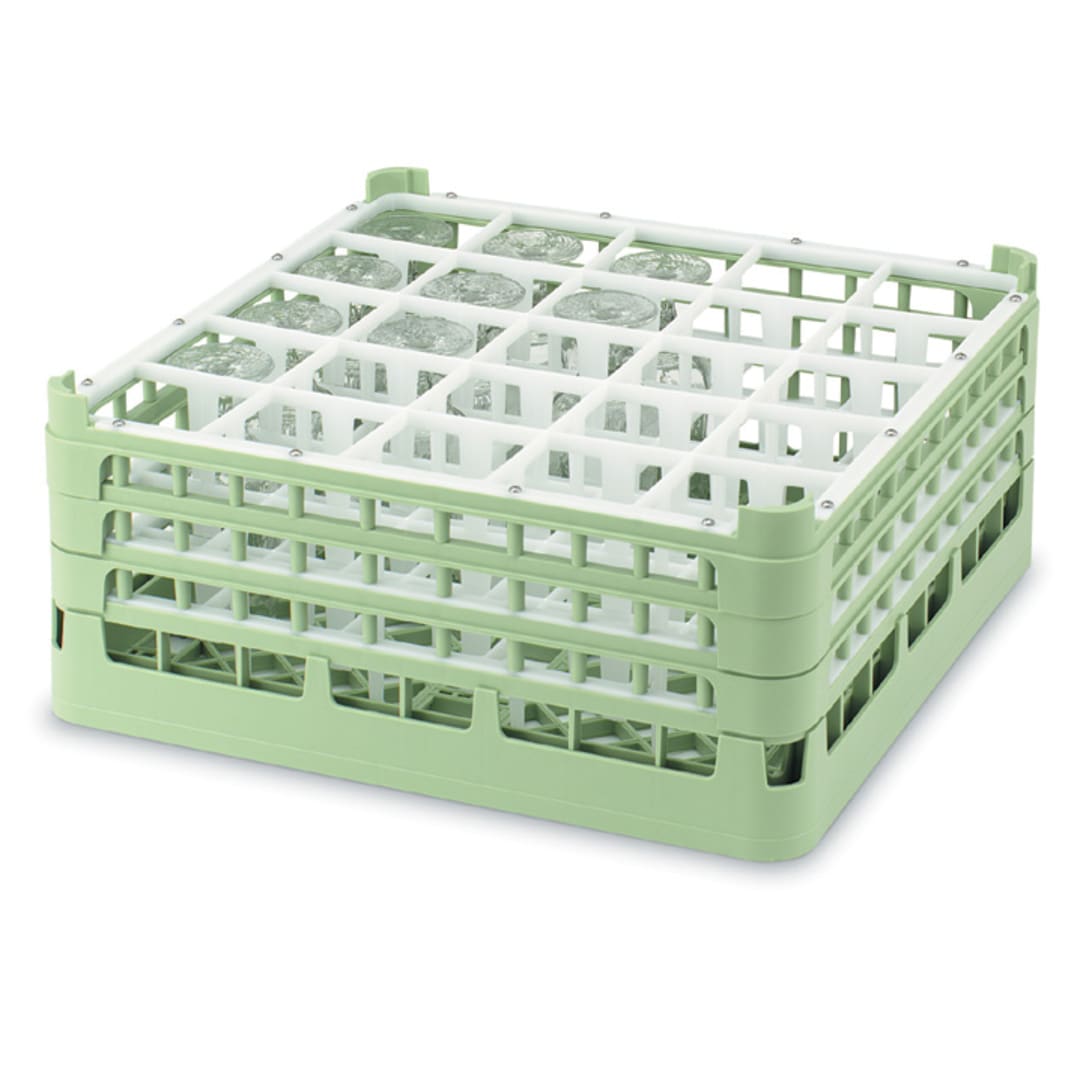 Vollrath 5277511 Light Green X-Tall Plus 25 Compartment Glass Rack