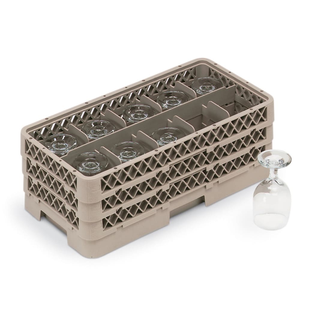Traex HR1C1C Half-Size 10 Compartment Cup Rack w/ 2 Extenders
