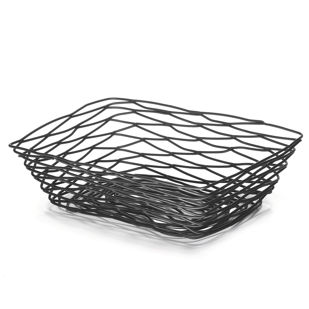 TableCraft BK17212 Artisan Collection Black Metal Rectangular Basket