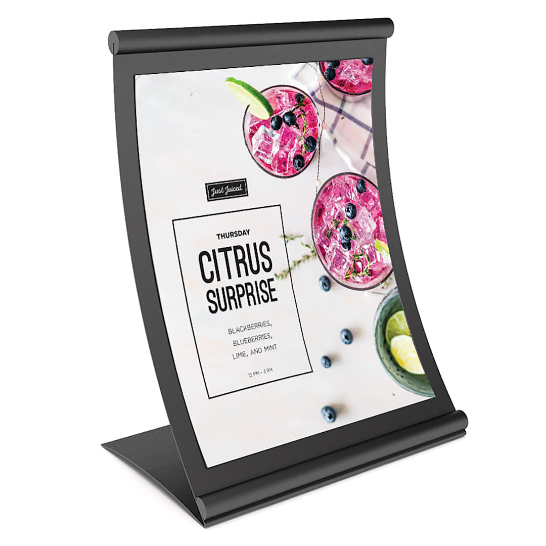 VGS CC-CTC-BK-TB Concurva® Black Counter Top Sign Holder