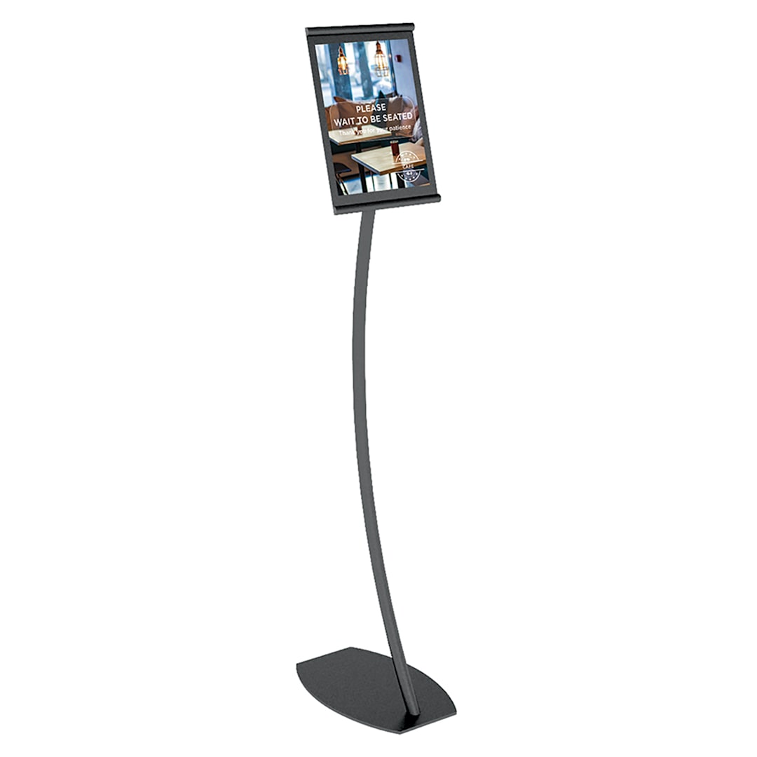 VGS LN-LFA-LTR-BK-TB Linea® Black Freestanding Display for Insert