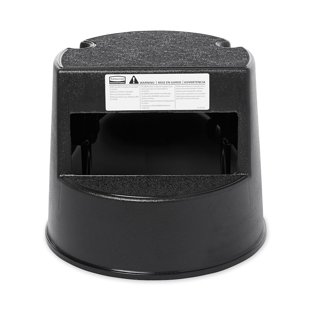 Rubbermaid FG252300BLA Black Mobile 2-Step 13" Stepstool