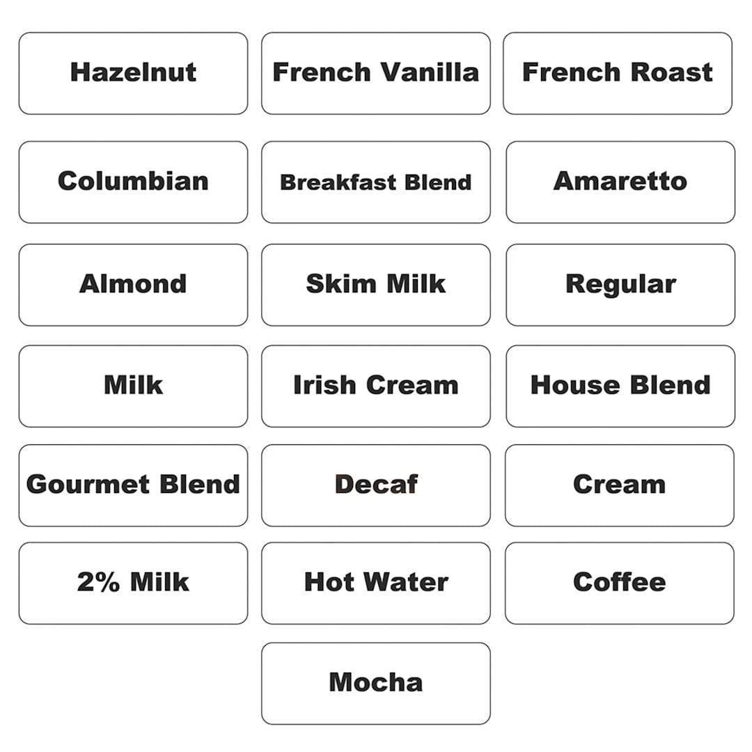 Service Ideas SC1VPABCL Static Cling Variety of Identification Labels