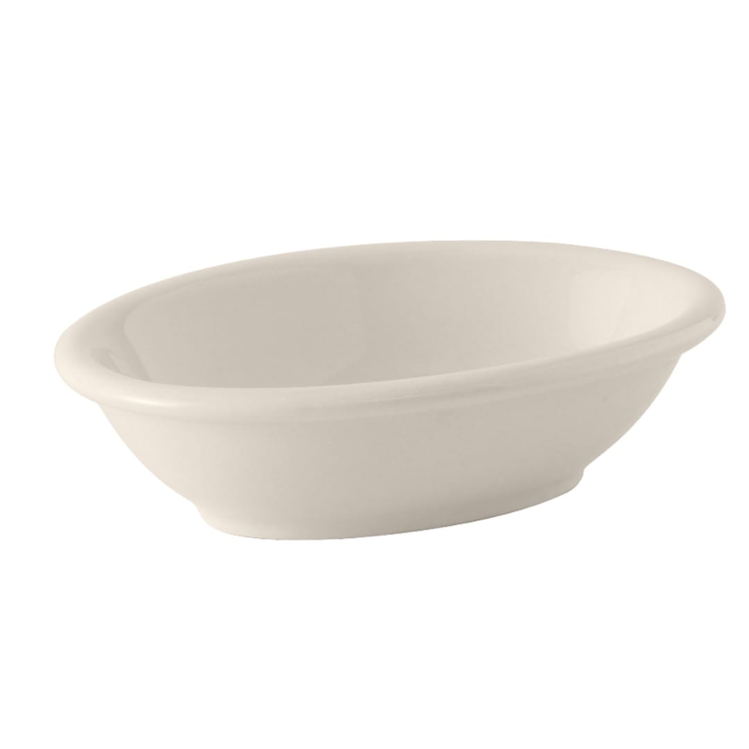 Tuxton BEK-0501 5 Oz. Eggshell Oval Fruit Dish