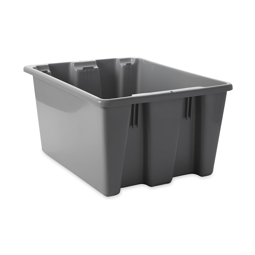 Rubbermaid FG172100GRAY Palletote Gray 1.3 Cu. Foot Storage Box