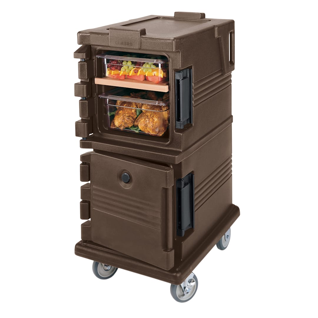 Cambro UPC600131 Ultra Camcart Dark Brown 45 Qt. Food Pan Carrier