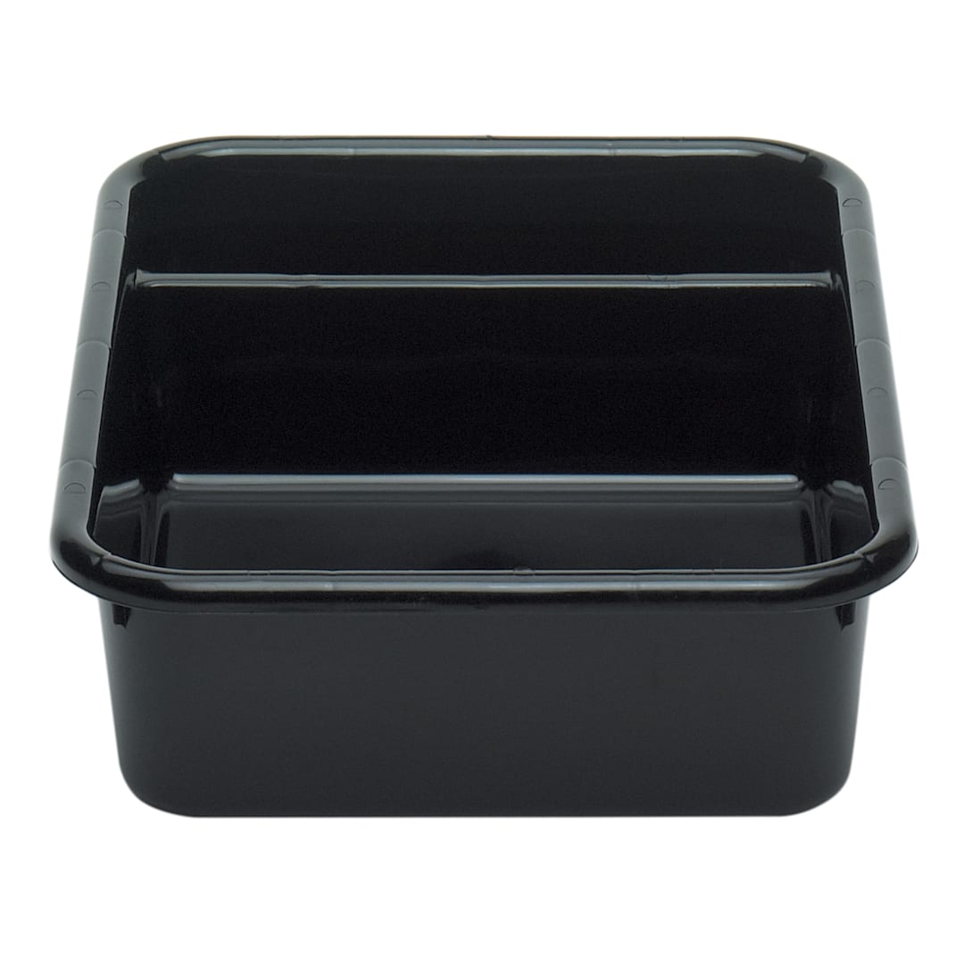 Cambro 1621CBP110 Black Poly 2-Compartment Cambox Bus Box