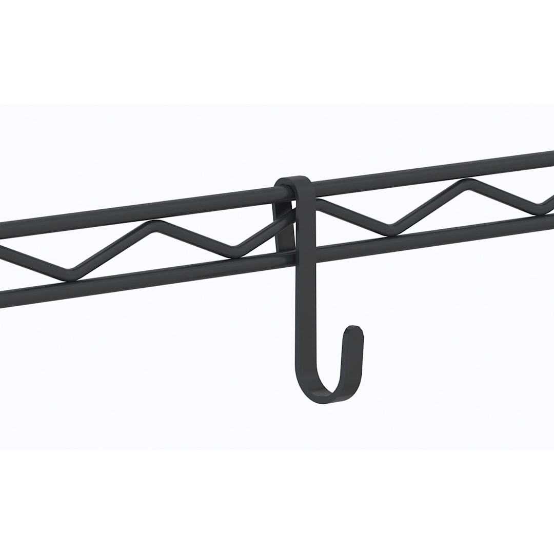 Metro HK23B Super Erecta Small Black 3-7/16" Snap-On Hook