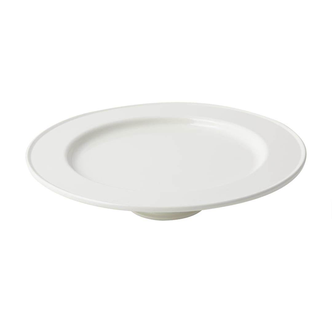 Bon Chef 10234001 WHITE Sandstone 13" x 2-3/4"H Cake Stand
