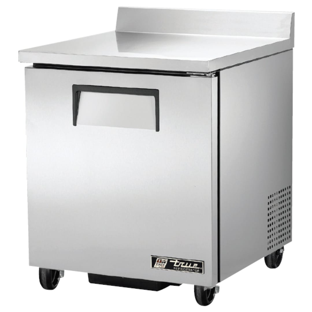 True® TWT-27-HC S/S Solid Door 2-Shelf 6.5 CF Worktop Refrigerator