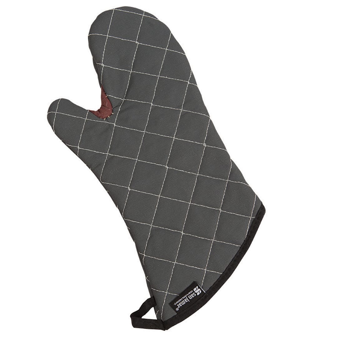 San Jamar 800FG13-BK BestGuard® 13" Black Oven Mitt - Pair