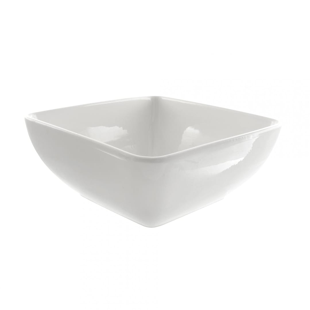 10 Strawberry Street WTR-10SQBWL White 46 Oz Square Rimless Bowl