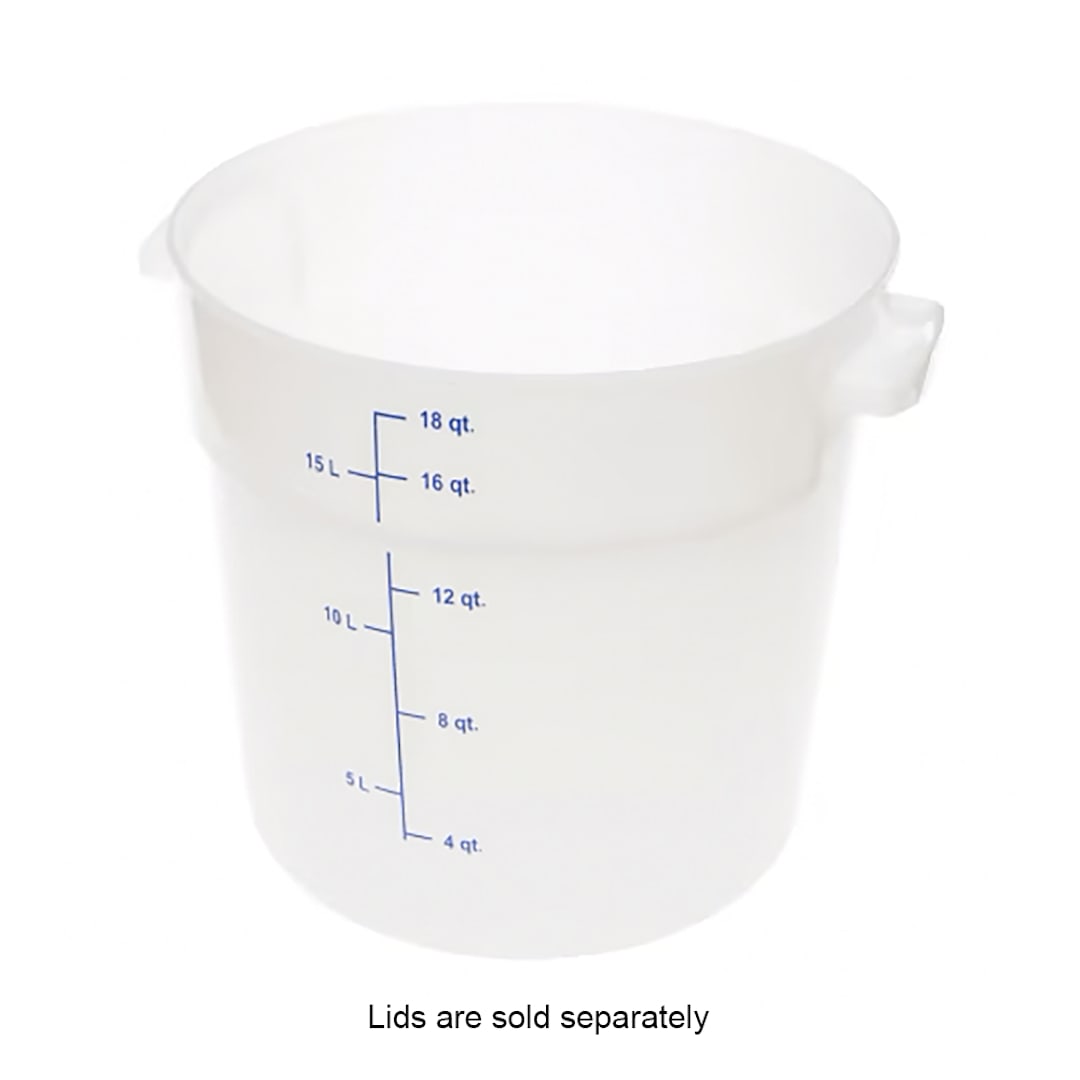 Carlisle 1097802 White 18 Qt. Food Storage Container