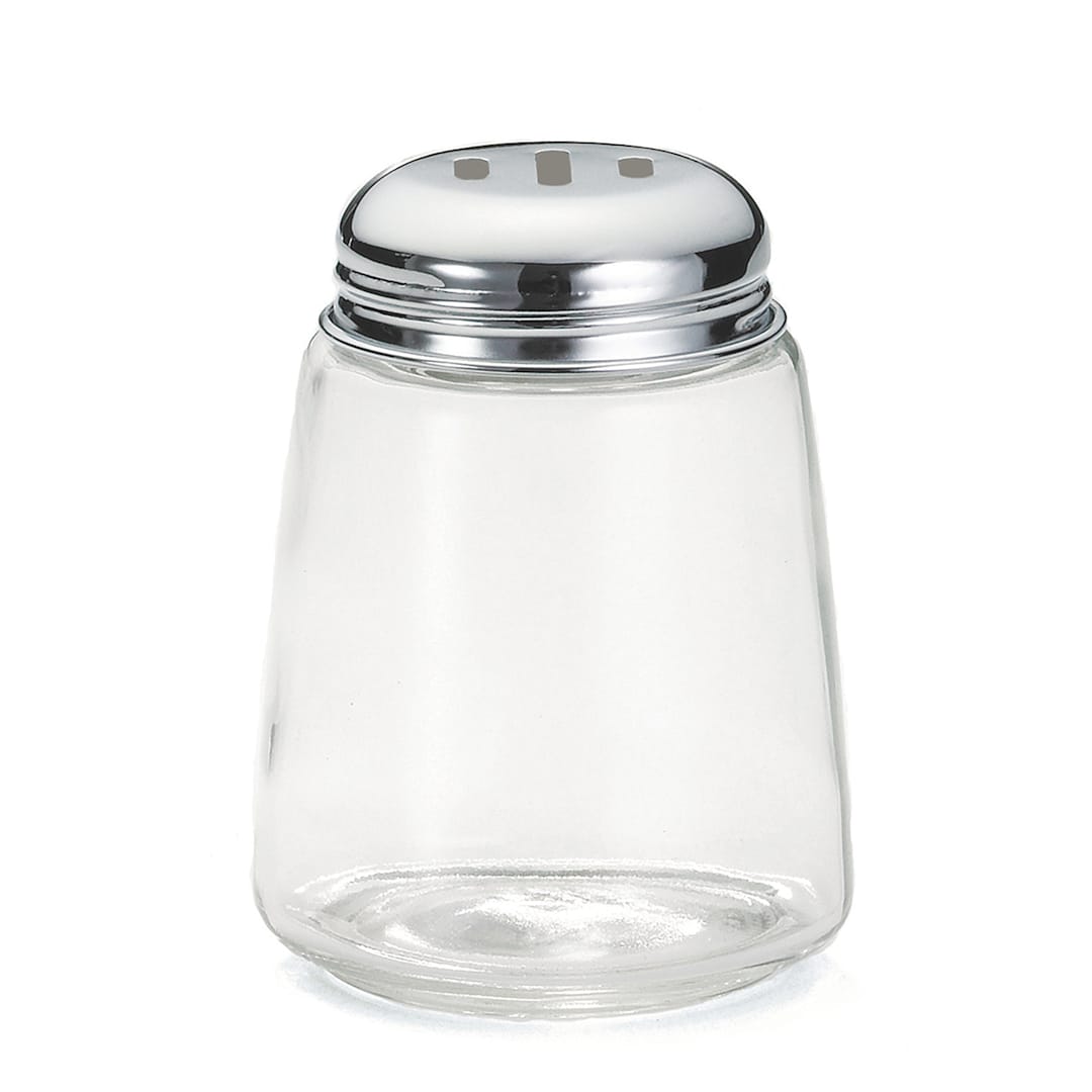 TableCraft 262 Modern Glass 8 Oz. Shaker with Perforated Lid