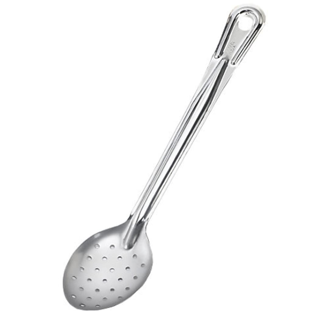 Browne Foodservice 572132 S/S 13" Medium-Gauge Perforated Spoon