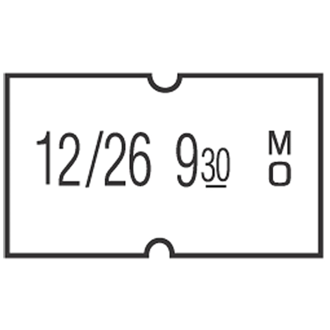 DayDots 11612-00-00 White Blank Single Line Gun Label - 1000 / RL