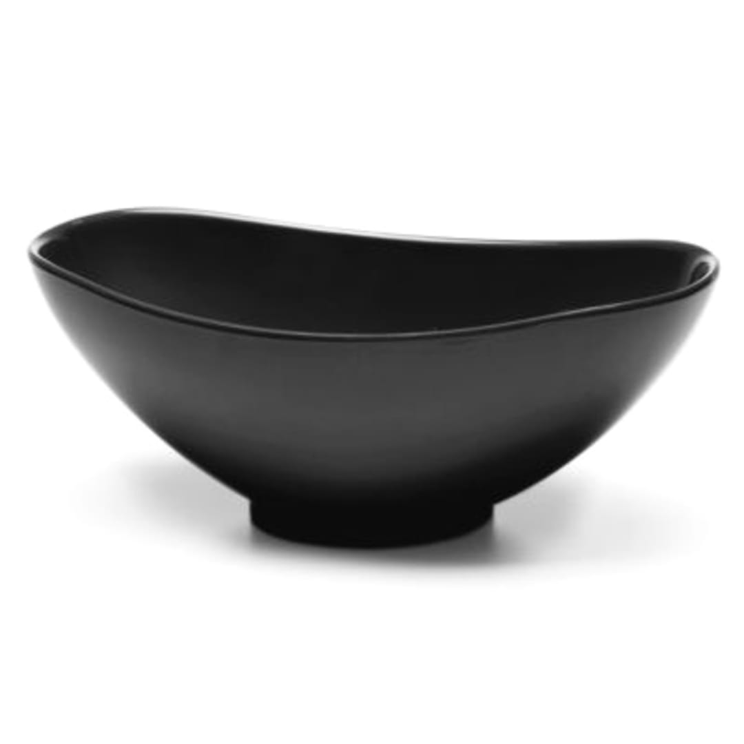 Elite Global Solutions M138OV-B Organic 3.25 Qt. Black Oval Bowl