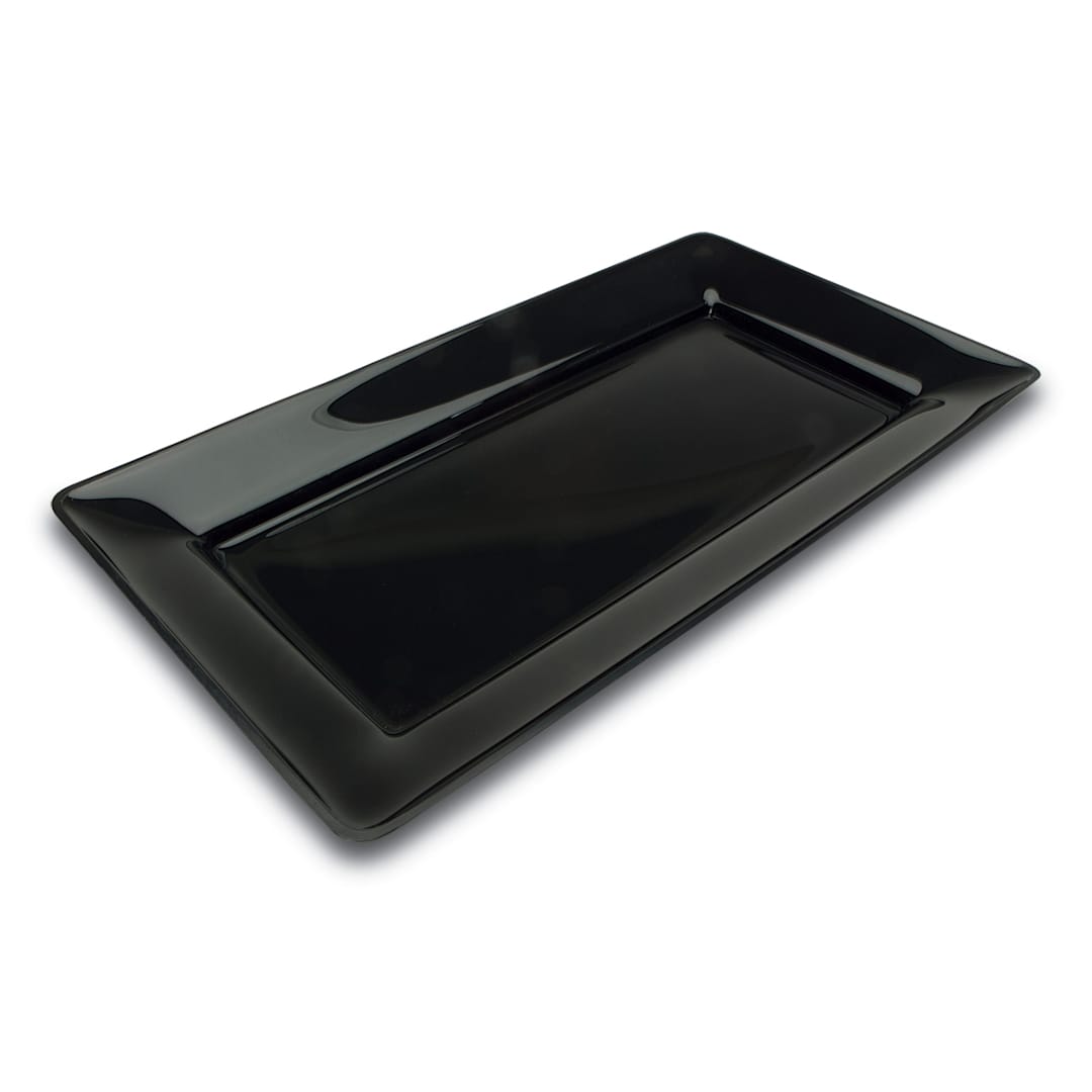 Delfin TRC-2112AS-18 21" x 12" Black Rectangular Pacific Rim Tray