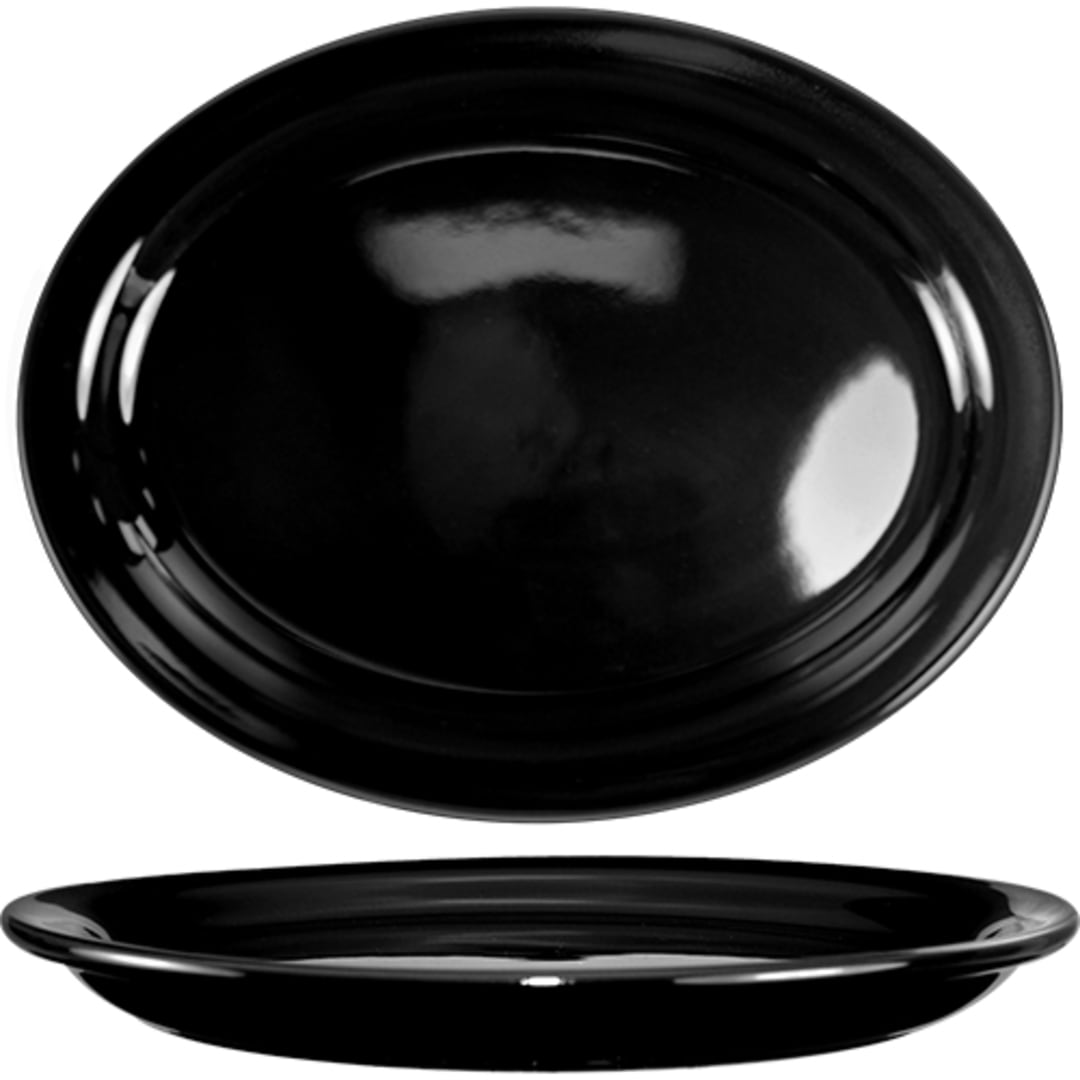 International Tableware CAN-14-B Black 13-1/4 " Platter