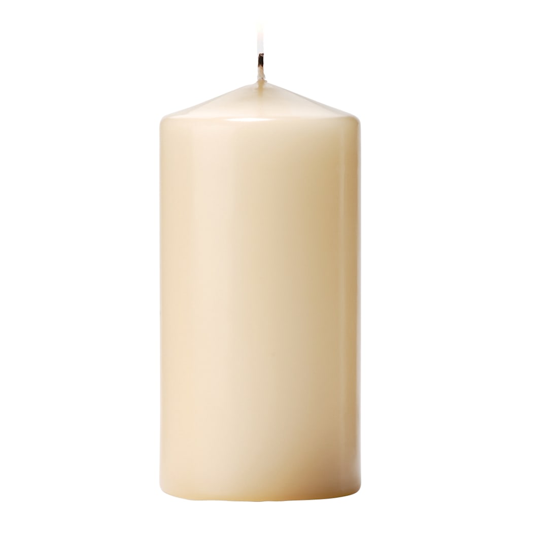 Hollowick P3X6I-12 Ivory 3" x 6" Pillar Candle