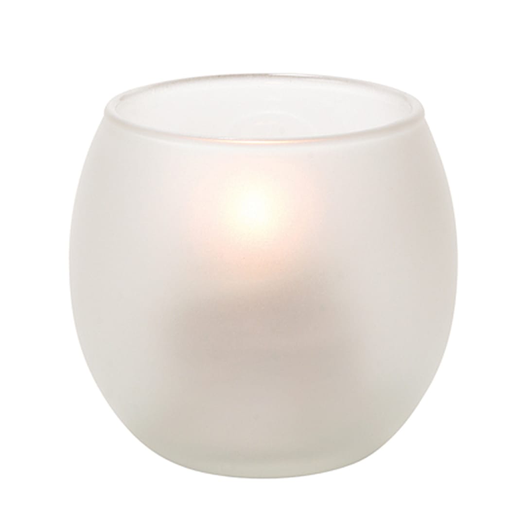 Hollowick 5119SC Satin Crystal Small Bubble Glass Tealight Lamp