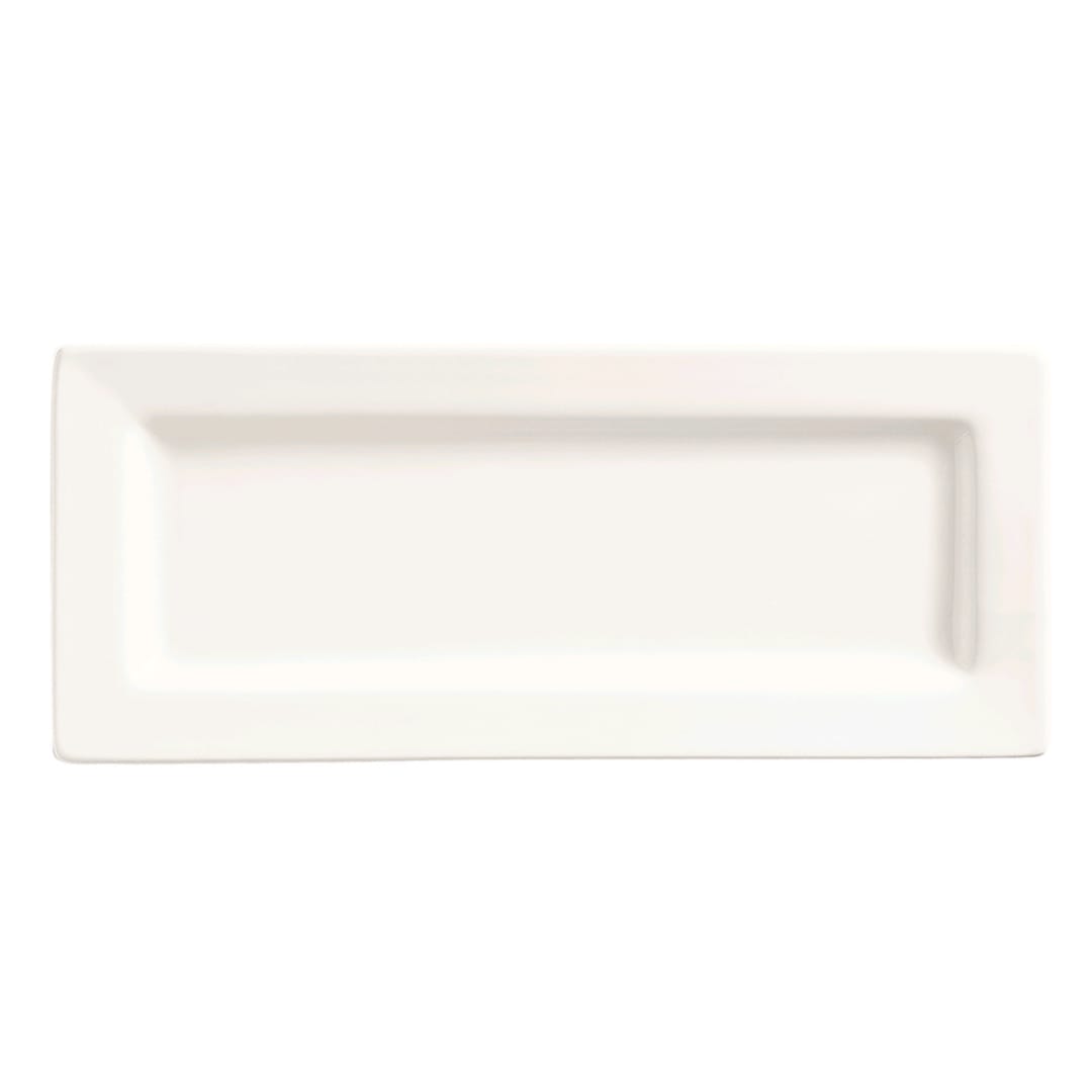 Libbey - Formerly World Tableware SL-24 Slate White 10.75" Rectangular Plate