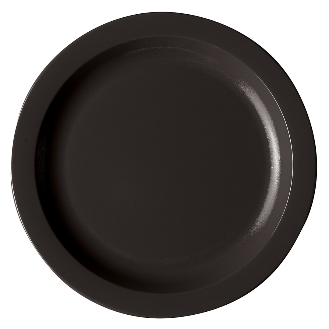 Cambro 10CWNR110 Black Camwear Narrow Rim 10" Plate