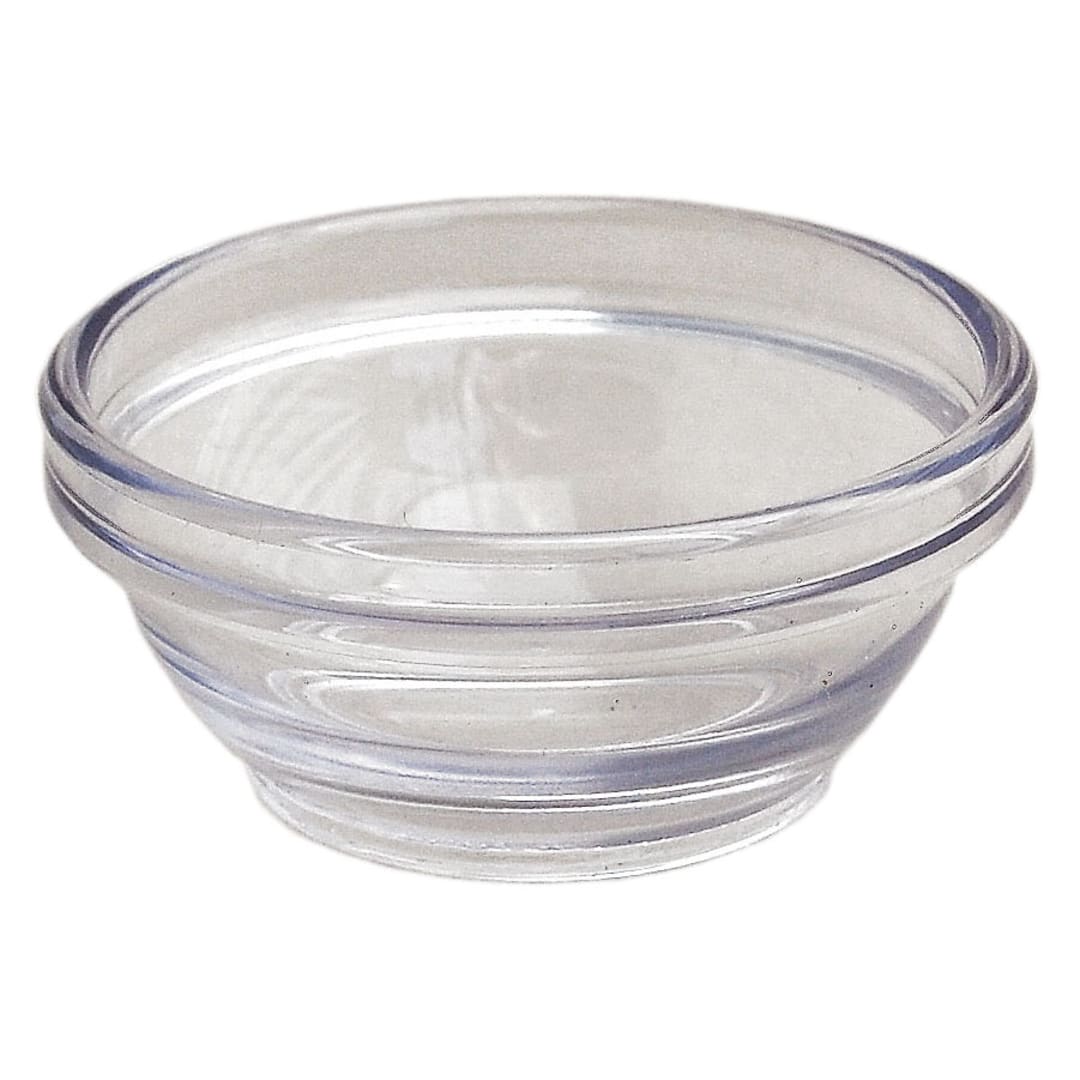 Gessner™ 1101 CLEAR SAN Plastic 1.5 Oz. Stack Bowl