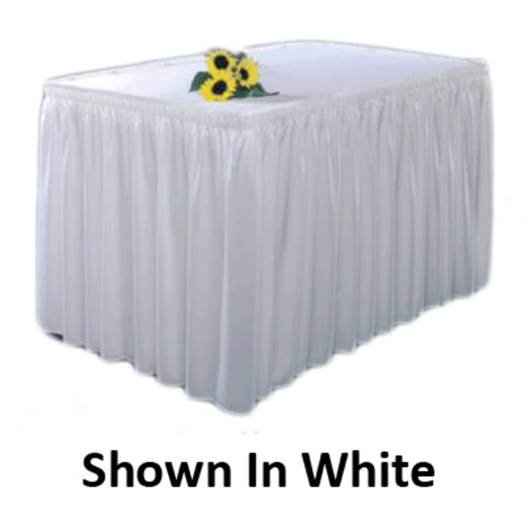 Snap Drape #100-I Black Wyndham Shirred Pleat 13 Ft. Table Skirt