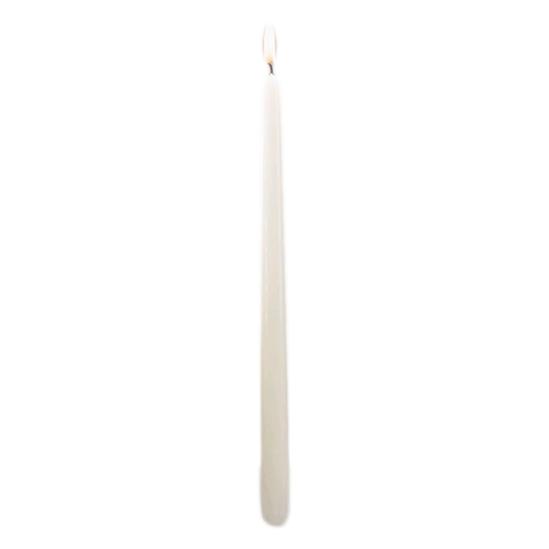 Hollowick TP12I-12DZ Select Ivory 12" Wax Taper Candle