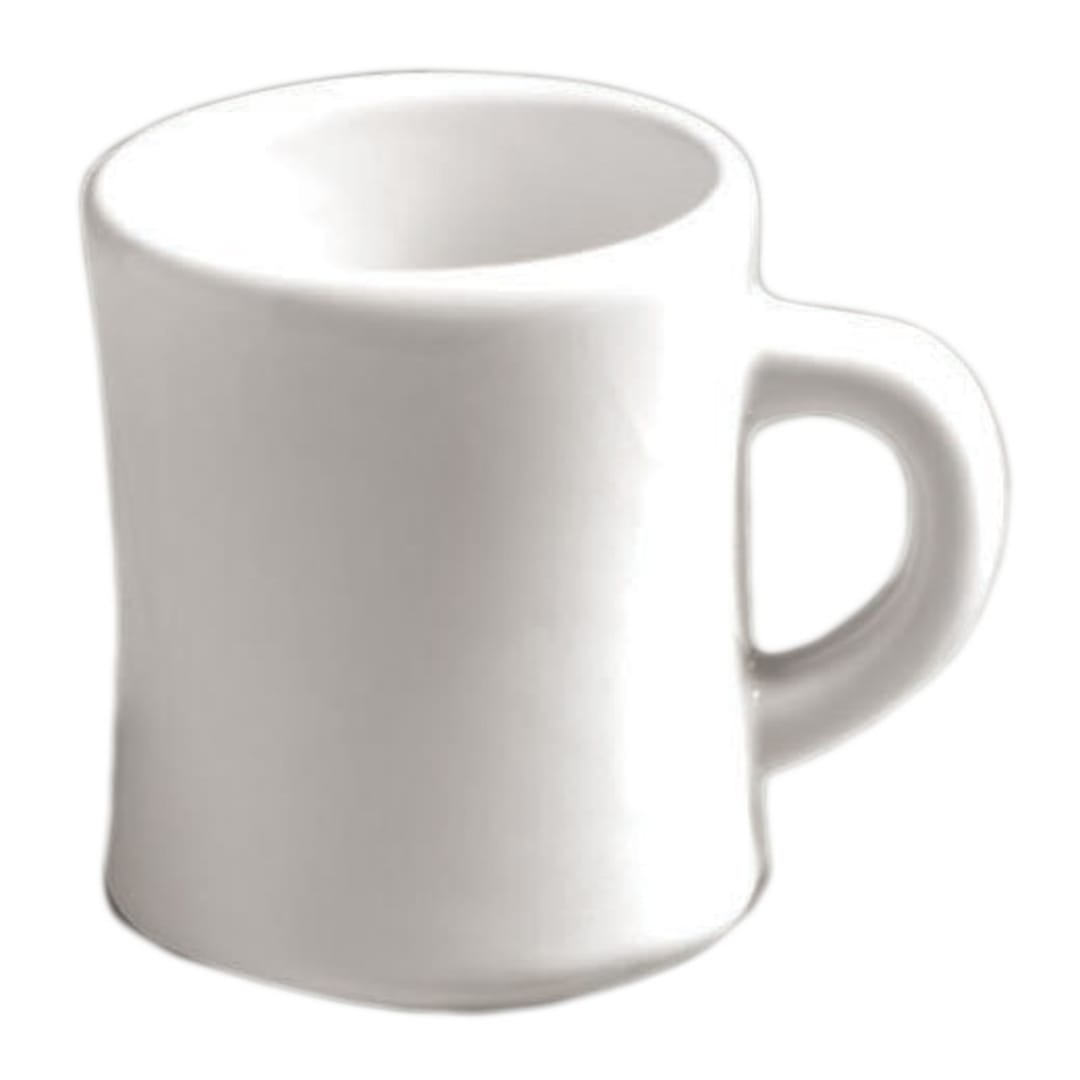 Diversified Ceramics DCI107W White 9.5 Oz. Texan Coffee Mug 24 / CS