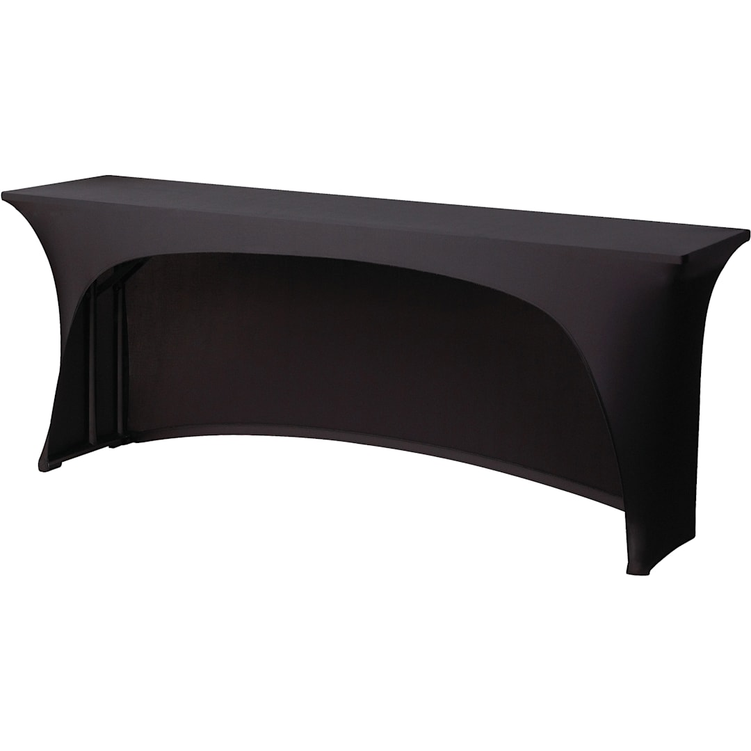 Snap Drape CONTOURCOVER Blk Flame-Retardant 30 x 96" Table Cover