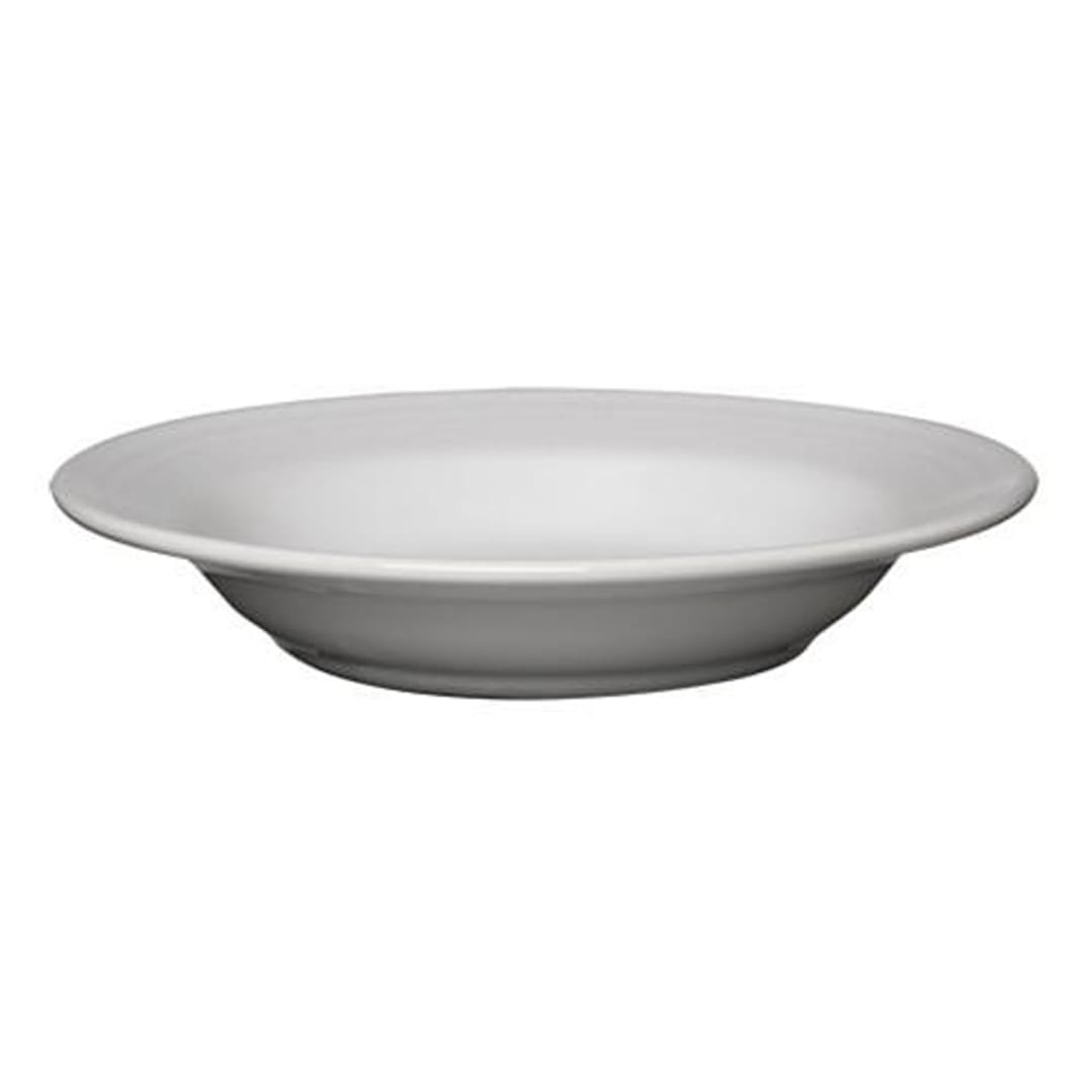 Homer Laughlin China 451100 White 13.25 Oz. Rimmed Soup Bowl - Dozen